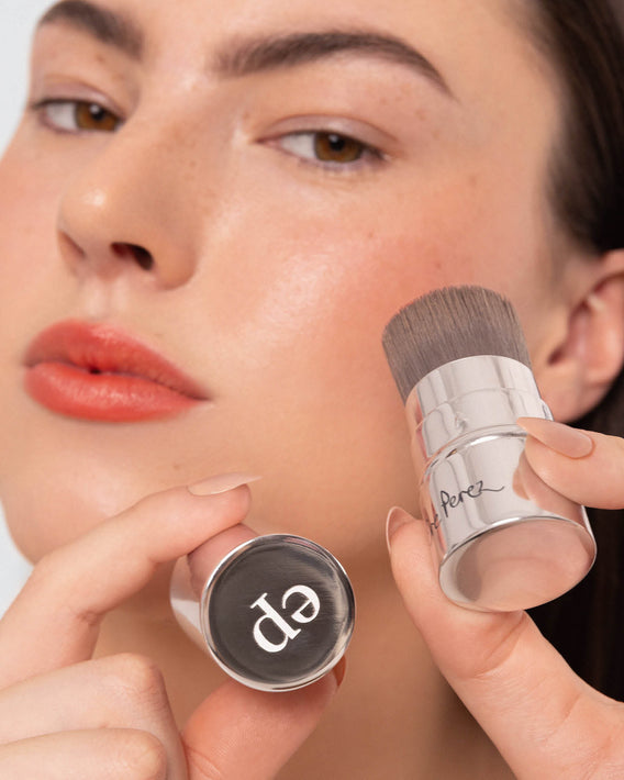 brocha eco vegana kabuki retractil