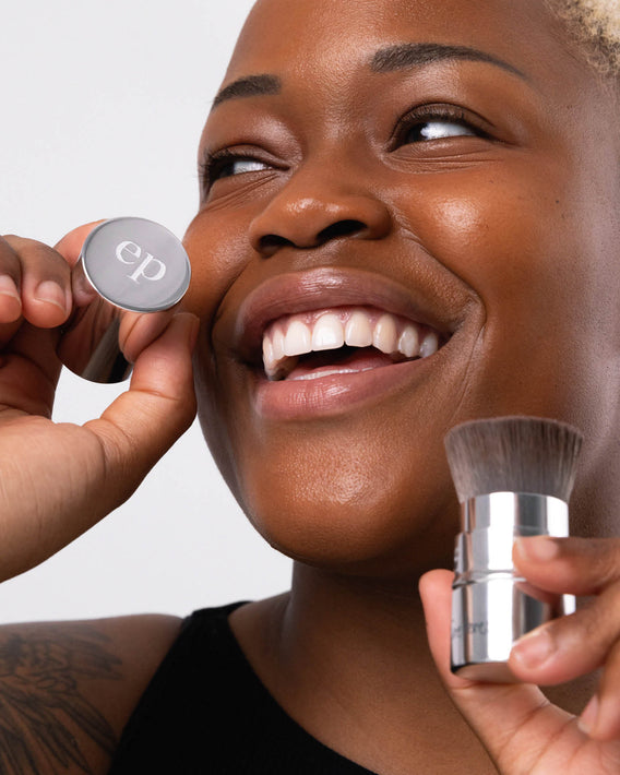 brocha eco vegana kabuki retractil