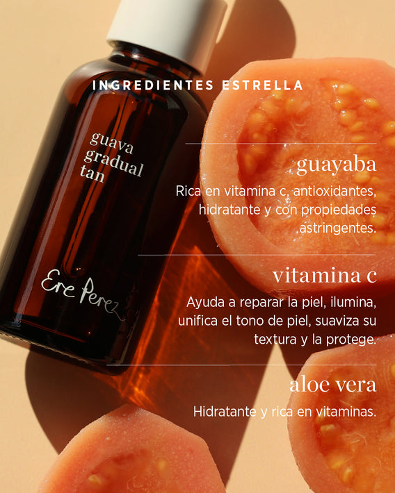 Bronceador gradual de guayaba