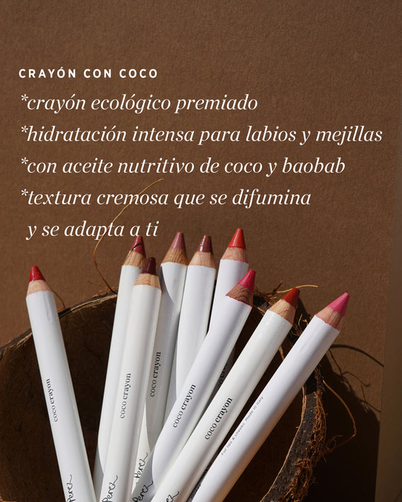 crayón con coco