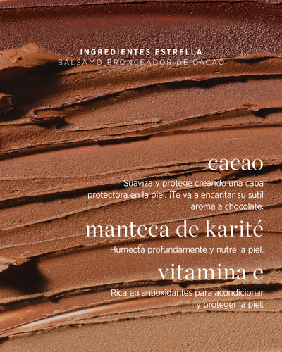 bálsamo bronceador de cacao