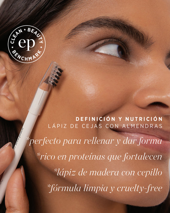 lápiz de cejas con almendras