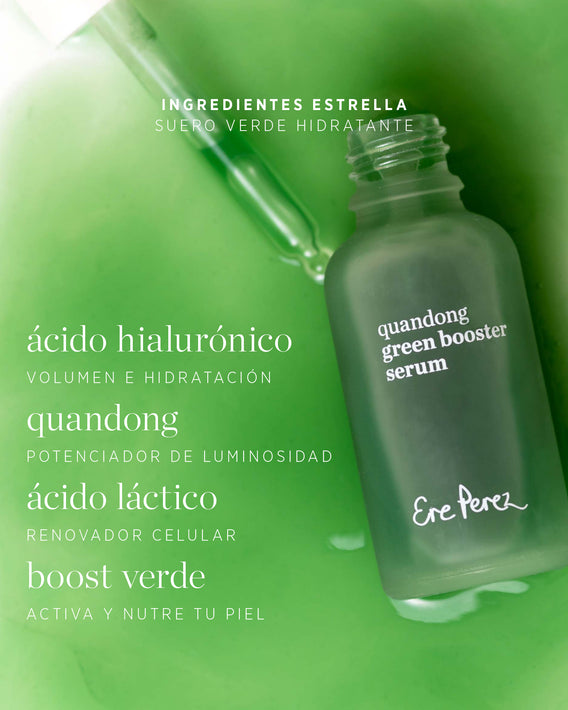 Ingredientes naturales del suero verde hidratante Ere Perez